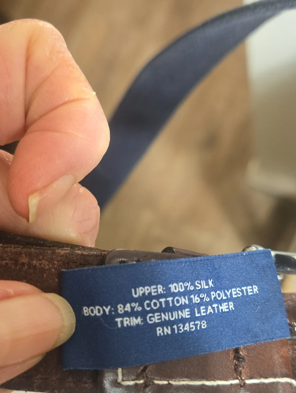 Vineyard Vines Leather And Fabric Green Silk Shamrock Belt